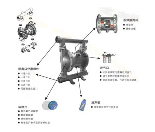 单向气动隔膜泵拆装图