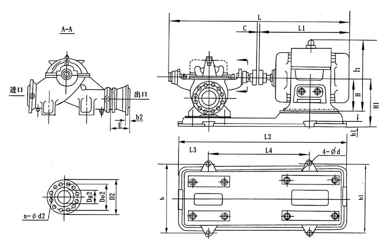 双吸泵安装示意图