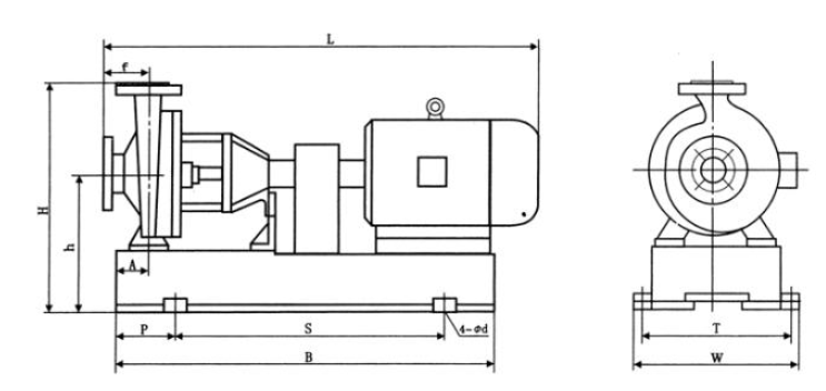 离心泵安装尺寸图