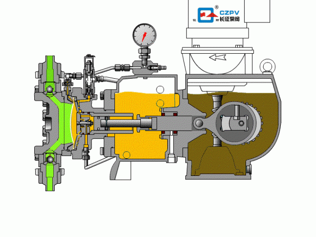 隔膜泵工作原理动画图片