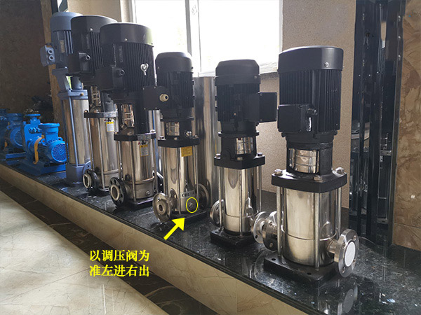 GDL立式多级管道离心泵进出口方向图