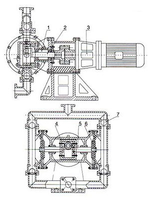 电动隔膜泵结构图片