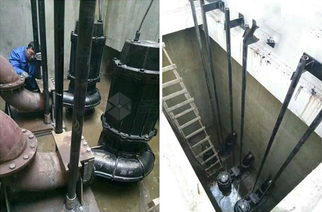 固定式潜水排污泵安装图片